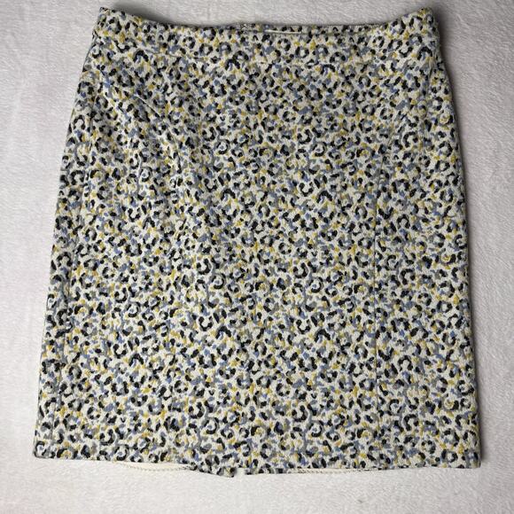 Maeve Anthropologie Womens Jacquard Leopard Print Pencil Skirt Plus Size 1X - Picture 1 of 5